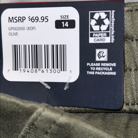 GAP Olive Green Relaxed Fit Classic Twill Pant - 14 NWT - Picture 8 of 10